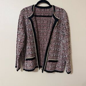 Preswick & Moore Multi Colored Open Sweater Size XL Soft Perfect Condition